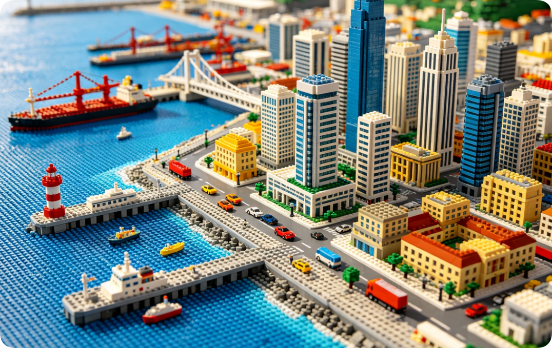 How to Build a Stunning Dalian Waterfront Skyline with Building Blocks