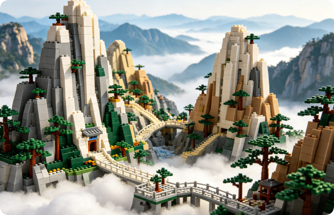 How to Build and Display a Stunning Yellow Mountain Landscape Model