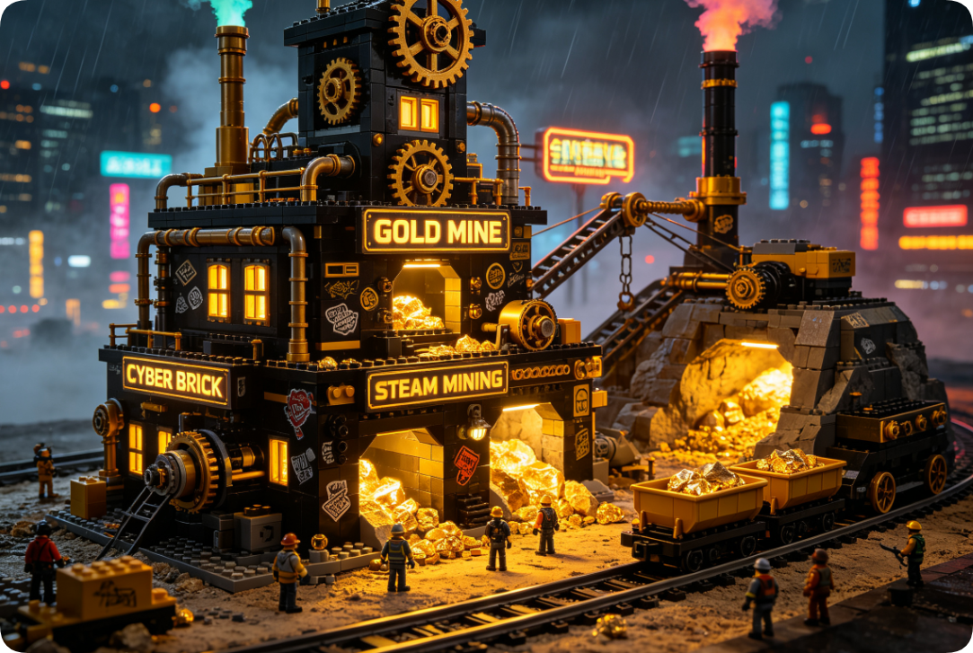 How to Build a Stunning Mechanical Steampunk and Cyberpunk Scene with Alternative Building Block Sets