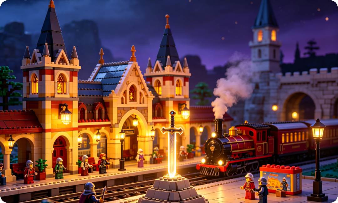 How to Build Fantasy Brick Scenes: Sword Legends and Enchanted Stations