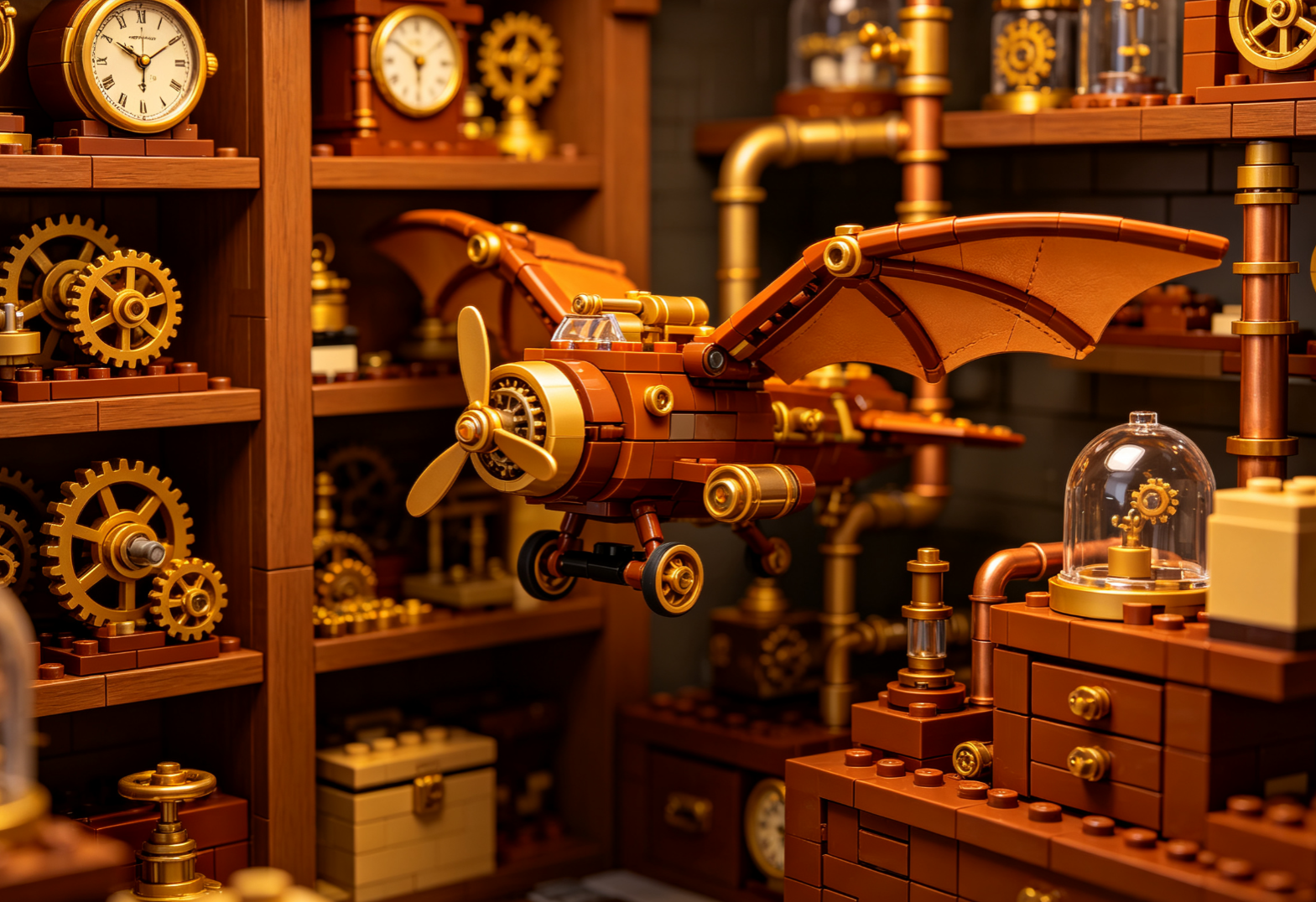  How to Build a Steampunk Flying Machine From Brick Sets