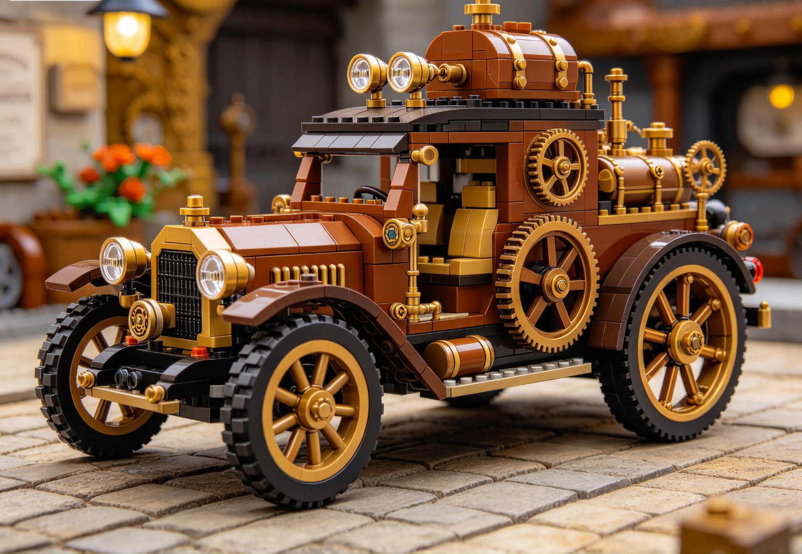 How to Build a Steampunk Auto With Lego Substitute Bricks