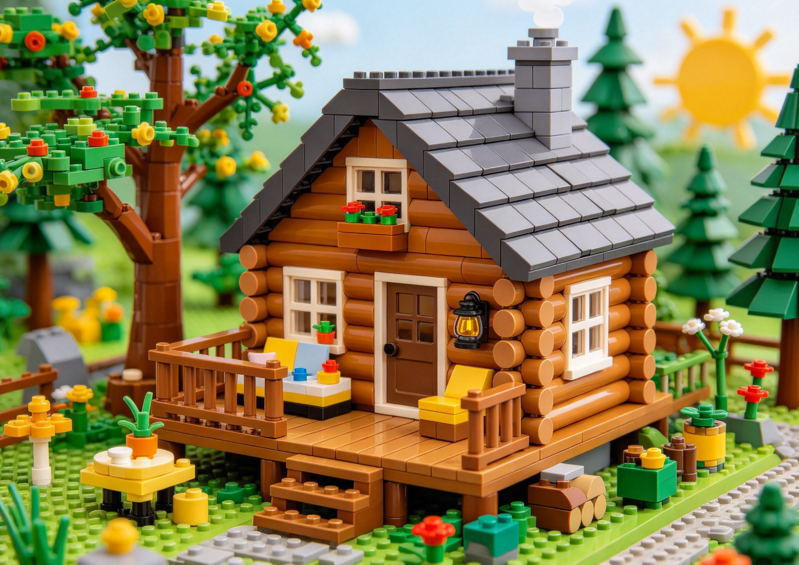 How to Build a Fun Whole Cabin Scene and Brick Gallery