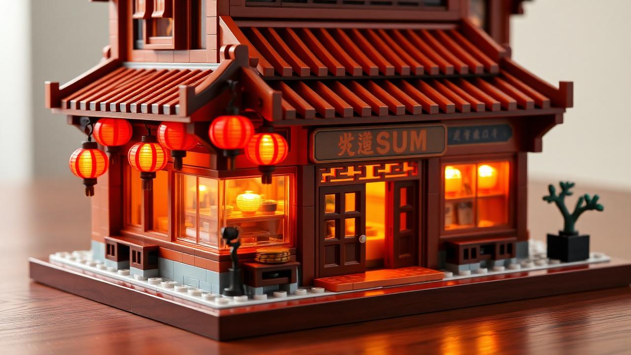 How to Build a Dim Sum Tea House Scene with Brick Sets