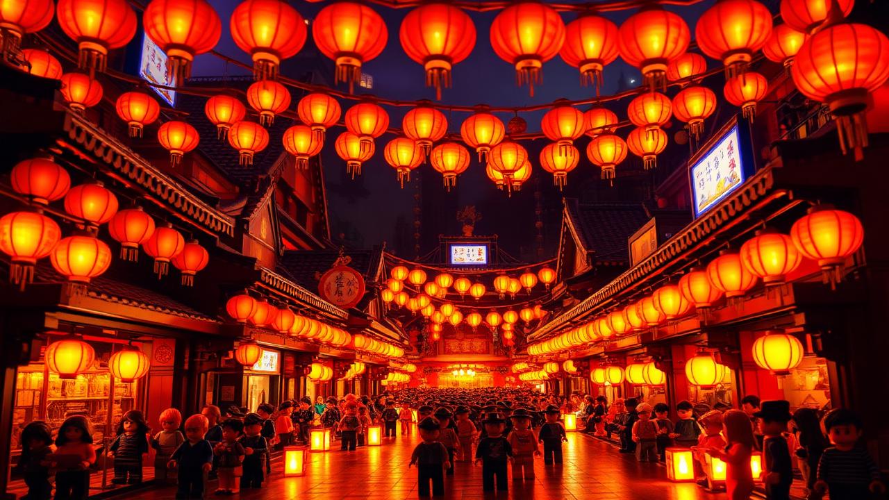 How to Build a Chinese Lantern Festival Brick Scene