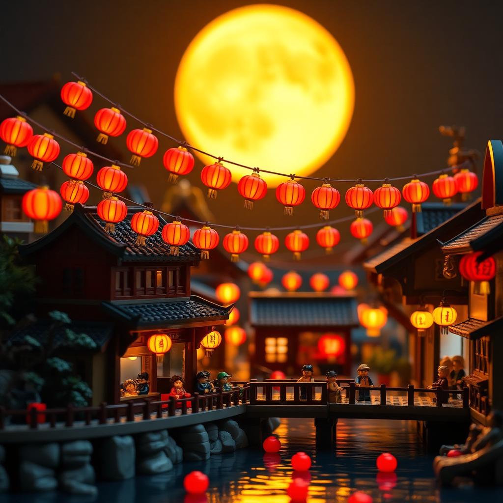 How to Build and Display a Mid-Autumn Festival Town With Block Sets