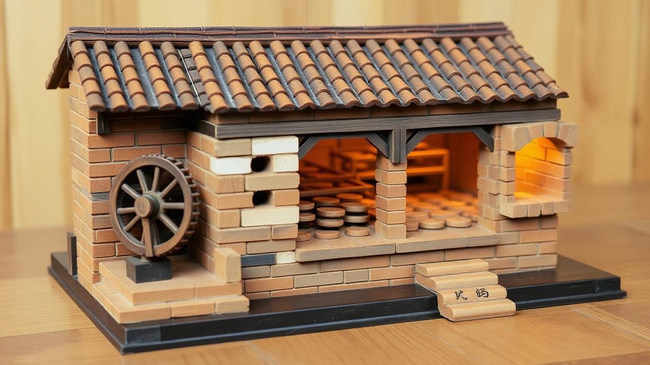 How to Build an Ancient Paper Making Workshop Model, Brick by Brick