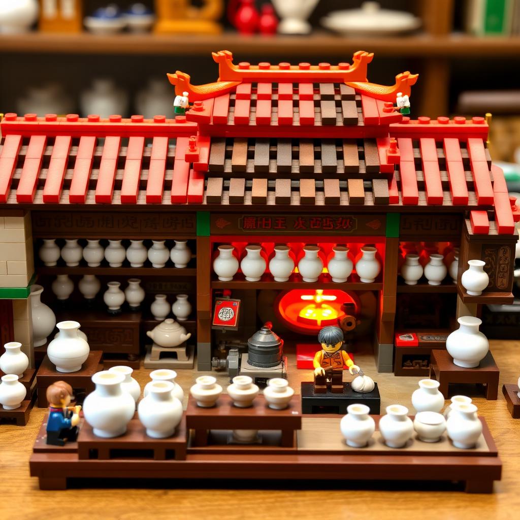 How to Build an Ancient Porcelain Workshop with Building Blocks