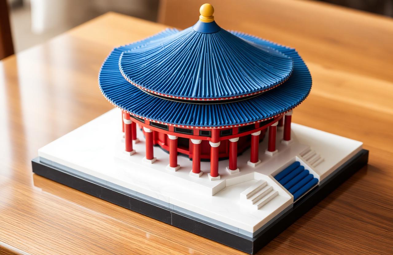 How to Build a Temple of Heaven Model with Building Blocks